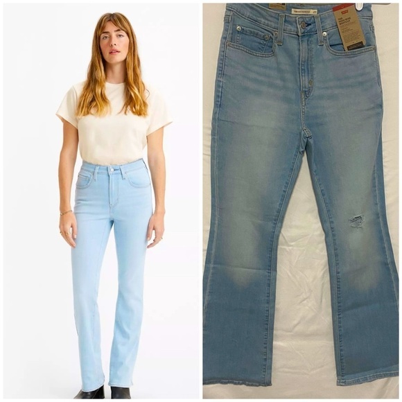 Levi’s Women’s 725 High Rise Bootcut Size W27 x L30 Light Wash Denim Jeans NWT - Picture 1 of 11